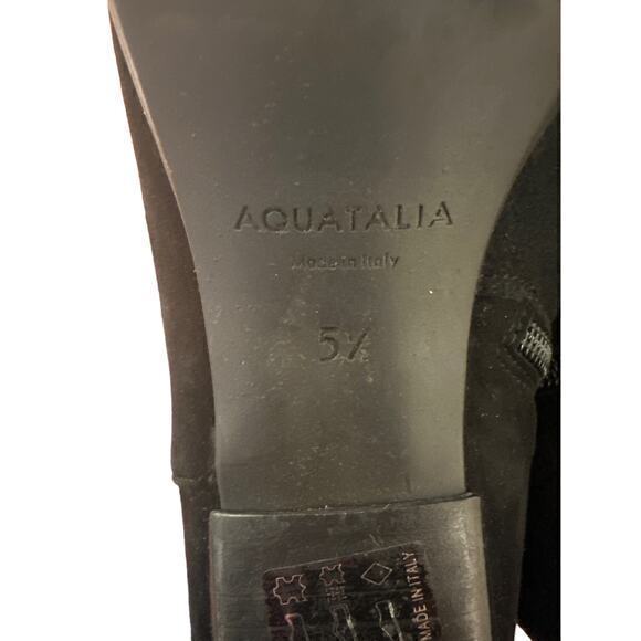 Aquatalia Women's Daniella Weatherproof Suede Booties in Black Size 5.5 - Picture 6 of 6